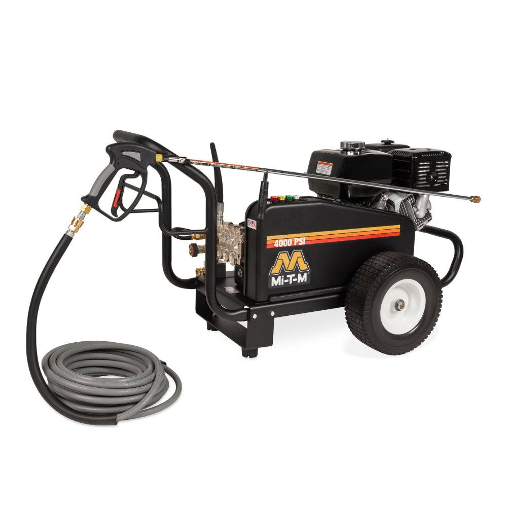 Mi-T-M Premium Series Gasoline Cold Water Belt Drive Pressure Washer with Honda GX390 Engine
