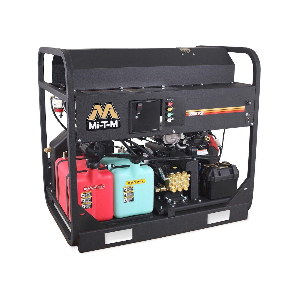 Mi-T-M HVS Series 3,500 PSI 5.6 GPM Skid Belt Drive Hot Water Pressure Washer